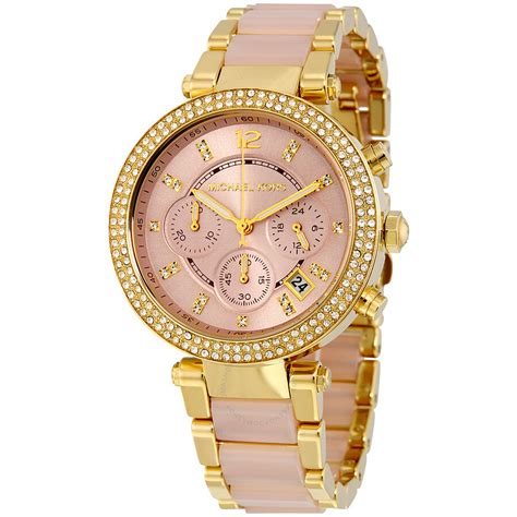 michael kors bandbevestigingsschroeven mk6326|Michael Kors Parker Pink Dial Ladies Watch MK6326.